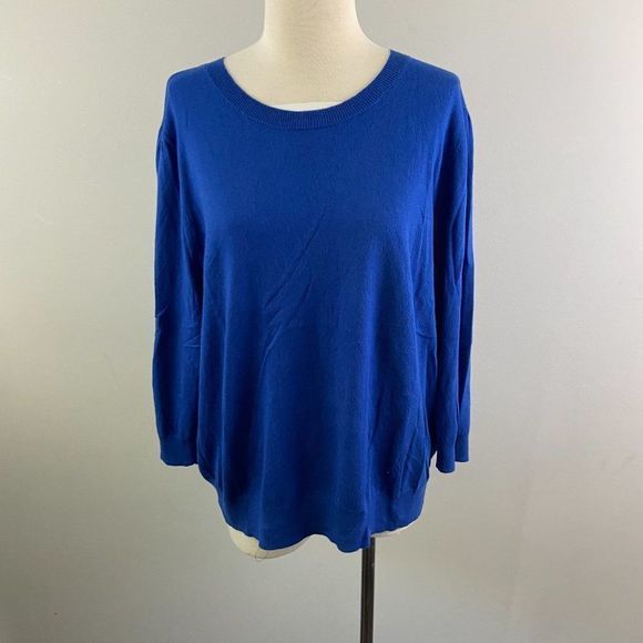 NWT‎ HALOGEN Blue Crew Neck Sweater - Picture 3 of 9